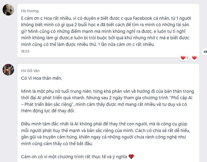 Cảm nhận học viên Hà Hương & Đỗ Vân